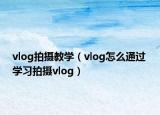 vlog拍攝教學(xué)（vlog怎么通過(guò) 學(xué)習(xí)拍攝vlog）