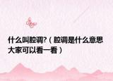 什么叫腔調(diào)?（腔調(diào)是什么意思 大家可以看一看）