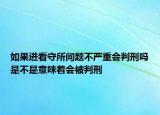 如果進看守所問題不嚴(yán)重會判刑嗎是不是意味著會被判刑