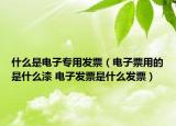 什么是電子專用發(fā)票（電子票用的是什么漆 電子發(fā)票是什么發(fā)票）