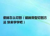瓷磚怎么切割（磁磚異型切割方法 快來學學吧）