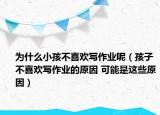 為什么小孩不喜歡寫作業(yè)呢（孩子不喜歡寫作業(yè)的原因 可能是這些原因）