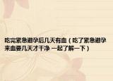 吃完緊急避孕后幾天有血（吃了緊急避孕來血要幾天才干凈 一起了解一下）