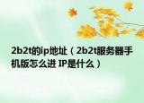 2b2t的ip地址（2b2t服務器手機版怎么進 IP是什么）