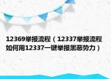 12369舉報(bào)流程（12337舉報(bào)流程 如何用12337一鍵舉報(bào)黑惡勢(shì)力）