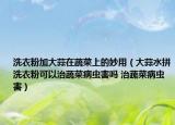 洗衣粉加大蒜在蔬菜上的妙用（大蒜水拼洗衣粉可以治蔬菜病蟲害嗎 治蔬菜病蟲害）
