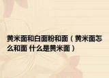 黃米面和白面粉和面（黃米面怎么和面 什么是黃米面）