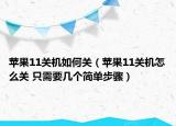 蘋果11關(guān)機(jī)如何關(guān)（蘋果11關(guān)機(jī)怎么關(guān) 只需要幾個(gè)簡單步驟）