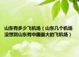 山東有多少飛機場（山東幾個機場 沒想到山東有中國最大的飛機場）