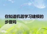 你知道機(jī)器學(xué)習(xí)建模的步驟嗎