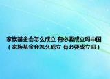 家族基金會怎么成立 有必要成立嗎中國（家族基金會怎么成立 有必要成立嗎）