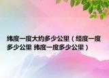 緯度一度大約多少公里（經(jīng)度一度多少公里 緯度一度多少公里）