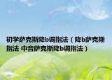 初學薩克斯降b調指法（降b薩克斯指法 中音薩克斯降b調指法）