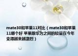 mate30和蘋(píng)果11對(duì)比（mate30和蘋(píng)果11哪個(gè)好 蘋(píng)果跟華為之間的較量在今年變得越來(lái)越激烈）