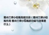 雅詩蘭黛小棕瓶有啥功效（雅詩蘭黛小棕瓶作用 雅詩蘭黛小棕瓶的功能與效果是什么）