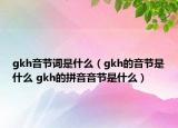 gkh音節(jié)詞是什么（gkh的音節(jié)是什么 gkh的拼音音節(jié)是什么）