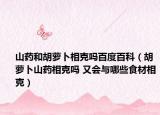 山藥和胡蘿卜相克嗎百度百科（胡蘿卜山藥相克嗎 又會(huì)與哪些食材相克）