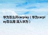 華為怎么開(kāi)carplay（華為carplay怎么用 深入華為）