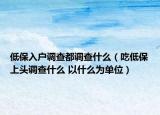 低保入戶調(diào)查都調(diào)查什么（吃低保上頭調(diào)查什么 以什么為單位）