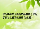華為手機怎么看自己的屏幕（華為手機怎么看手機屏幕 怎么看）