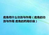 鹿角有什么功效與作用（鹿角的功效與作用 鹿角的藥用價(jià)值）