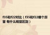 f35和f22對(duì)比（f35和f22哪個(gè)厲害 有什么明顯區(qū)別）
