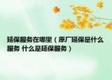 延保服務(wù)在哪里（原廠延保是什么服務(wù) 什么是延保服務(wù)）