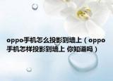 oppo手機(jī)怎么投影到墻上（oppo手機(jī)怎樣投影到墻上 你知道嗎）