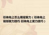 引體向上怎么用背發(fā)力（引體向上背部發(fā)力技巧 引體向上發(fā)力技巧）