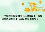 一個榴蓮的熱量相當(dāng)于幾碗米飯（一塊榴蓮的熱量相當(dāng)于幾碗飯 熱量是多少）