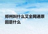 鄭州叫什么艾全網(wǎng)通原因是什么