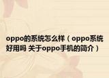 oppo的系統(tǒng)怎么樣（oppo系統(tǒng)好用嗎 關(guān)于oppo手機(jī)的簡(jiǎn)介）