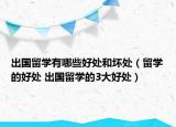 出國留學(xué)有哪些好處和壞處（留學(xué)的好處 出國留學(xué)的3大好處）