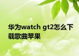 華為watch gt2怎么下載歌曲蘋(píng)果