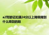 a2駕駛證扣滿24分以上降級降到什么級別的趙