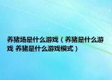 養(yǎng)豬場(chǎng)是什么游戲（養(yǎng)豬是什么游戲 養(yǎng)豬是什么游戲模式）