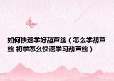 如何快速學好葫蘆絲（怎么學葫蘆絲 初學怎么快速學習葫蘆絲）