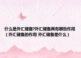 什么是外匯儲備?外匯儲備具有哪些作用（外匯儲備的作用 外匯儲備是什么）