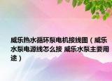 威樂熱水循環(huán)泵電機(jī)接線圖（威樂水泵電源線怎么接 威樂水泵主要用途）