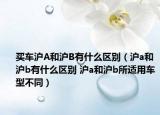 買(mǎi)車(chē)滬A和滬B有什么區(qū)別（滬a和滬b有什么區(qū)別 滬a和滬b所適用車(chē)型不同）
