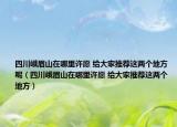 四川峨眉山在哪里許愿 給大家推薦這兩個地方呢（四川峨眉山在哪里許愿 給大家推薦這兩個地方）