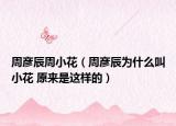 周彥辰周小花（周彥辰為什么叫小花 原來是這樣的）
