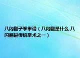 八閃翻子拳拳譜（八閃翻是什么 八閃翻是傳統(tǒng)拳術(shù)之一）