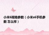 小米6規(guī)格參數(shù)（小米s6手機(jī)參數(shù) 怎么樣）