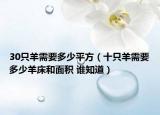 30只羊需要多少平方（十只羊需要多少羊床和面積 誰(shuí)知道）