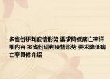 多省份研判疫情形勢 要求降低病亡率詳細(xì)內(nèi)容 多省份研判疫情形勢 要求降低病亡率具體介紹
