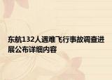 東航132人遇難飛行事故調查進展公布詳細內容