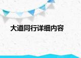 大道同行詳細(xì)內(nèi)容