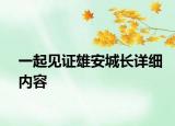 一起見證雄安城長詳細(xì)內(nèi)容