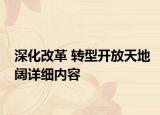 深化改革 轉(zhuǎn)型開放天地闊詳細(xì)內(nèi)容